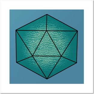 Ice Dragon Scale D20 Posters and Art